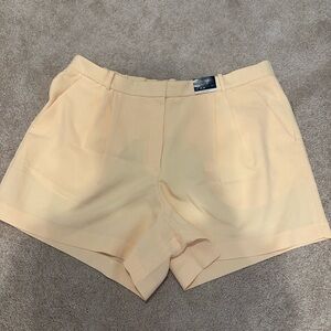 Abercrombie & Fitch Yellow Trouser High rise Curve Love shorts size 35/20 NWT